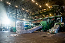 Rác thải nhựa được tái chế tại nhà máy ở Fetsund, đông nam Na Uy. (Ảnh: AFP/TTXVN)