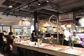 Quầy bán thịt trong một siêu thị lớn ở thủ đô Bangkok. (Ảnh: Ngọc Quang/TTXVN)