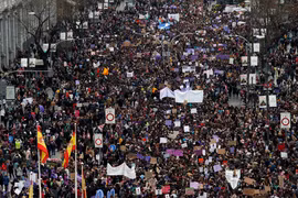 Quang cảnh cuộc biểu tình tại Madrid. (Nguồn: Reuters)
