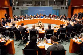 Lãnh đạo các nước tham dự Hội nghị quốc tế về Libya ở thủ đô Berlin, Đức ngày 19/1/2020. (Ảnh: AFP/TTXVN)