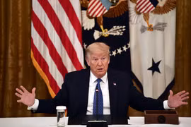 Tổng thống Mỹ Doanld Trump tại cuộc họp ở Washington, DC. (Ảnh: AFP/TTXVN)
