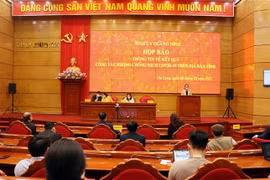 Quang cảnh họp báo. (Ảnh: Văn Đức/TTXVN)