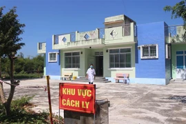 Khu vực nhà công vụ của cán bộ Phòng khám đa khoa khu vực Ninh Sim, thị xã Ninh Hòa, Khánh Hòa được dùng làm khu cách ly bệnh nhân COVID -19. (Ảnh: Phan Sáu/TTXVN)