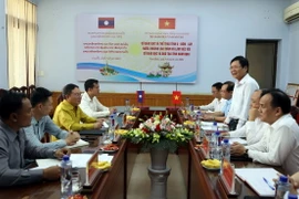 Quang cảnh buổi làm việc. (Ảnh: Nguyễn Lành/TTXVN)