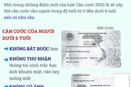 Từ ngày 1/7/2024, lần đầu tiên người dưới 6 tuổi được cấp thẻ căn cước