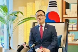 Đại sứ Đặc mệnh Toàn quyền Hàn Quốc tại Việt Nam Choi Young Sam trả lời phỏng vấn TTXVN. (Ảnh: Việt Đức/TTXVN)