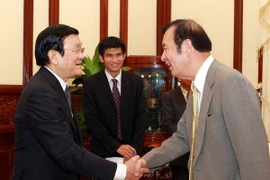 Chủ tịch nước tiếp lãnh đạo tập đoàn thép của Nhật Bản