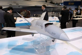 Mô hình một mẫu máy bay không người lái tấn công do Hàn Quốc tự nghiên cứu. (Nguồn: KAI)