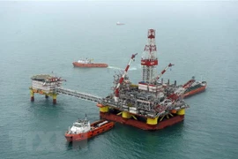 Giếng dầu Korchagin của Nga trên Biển Caspia. (Nguồn: AFP/TTXVN)