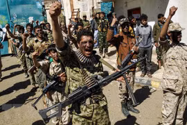 Các tay súng Houthi tại Sanaa, Yemen. (Nguồn: AFP/TTXVN)