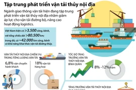 [Infographics] Tập trung phát triển vận tải thủy nội địa