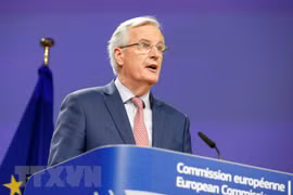 Trưởng đoàn đàm phán EU Michel Barnier. (Ảnh: THX/TTXVN)