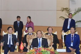 Thủ tướng Nguyễn Xuân Phúc dự phiên họp kín các nhà lãnh đạo Ủy hội sông Mekong quốc tế lần thứ 3. (Ảnh: Thống Nhất/TTXVN)