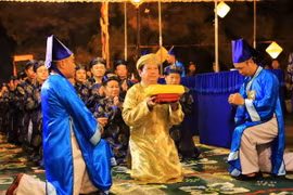 Lễ tế Giao tại đàn Nam Giao. (Ảnh: Hồ Cầu/TTXVN)