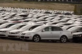 Ôtô của Tập đoàn Volkswagen và Audi tại một bãi đỗ xe ở Michigan, Mỹ. (Nguồn: AFP/TTXVN)