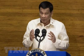 Tổng thống Philippines Rodrigo Duterte. (Nguồn: AFP/TTXVN)