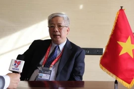 Thượng tướng Nguyễn Chí Vịnh, Thứ trưởng Bộ Quốc phòng trả lời phỏng vấn. (Ảnh: Mạnh Hùng/Vietnam+)