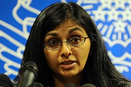 Trợ lý ngoại trưởng Mỹ phụ trách các vấn đề Nam Á và Trung Á Nisha Biswal. (Ảnh: AFP)