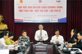 Thứ trưởng Bộ Lao động, Thương binh và Xã hội Nguyễn Trọng Đàm tại buổi họp báo giới thiệu chương trình “Một trái tim-Một thế giới” lần 11. (Nguồn: molisa.gov.vn)