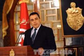 Tân Thủ tướng Mehdi Jomaa trong cuộc họp báo sau khi gặp Tổng thống Tunisia ở thủ đô Tunis ngày 10/1. (Ảnh: AFP/TTXVN) 