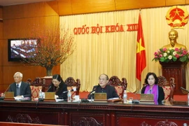 Quang cảnh phiên họp bất thường. (Ảnh: Lâm Khánh/TTXVN)