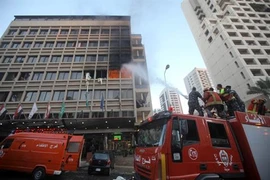 Hiện trường vụ đánh bom. (Nguồn: dailystar.com.lb)