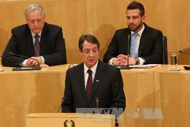 Tổng thống Cộng hòa Cyprus, ông Nicos Anastasiades (giữa). (Ảnh: THX/TTXVN)