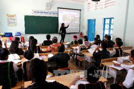 Giờ học của các em học sinh Trường Phổ thông dân tộc nội trú huyện Krông Bông. Ảnh minh họa. (Ảnh: Quý Trung/TTXVN)