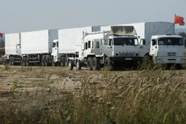 Lính biên phòng Ukraine sang Nga kiểm tra đoàn xe hàng cứu trợ