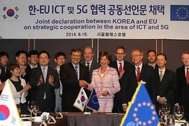 Hàn Quốc hợp tác cùng EU phát triển mạng di động 5G