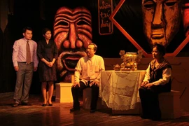 Một cảnh trong vở "Lâu đài cát." (Nguồn: nhahatkichvietnam.vn)