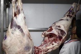 Thịt bò được bày bán tại một cửa hàng ở Sao Paulo, Brazil. (Nguồn: AFP/TTXVN)