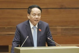 Chủ nhiệm Ủy ban Quốc phòng và An ninh của Quốc hội Võ Trọng Việt giải trình, làm rõ các vấn đề đại biểu Quốc hội nêu. (Ảnh: Phương Hoa/TTXVN)