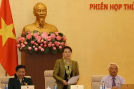 Chủ tịch Quốc hội Nguyễn Thị Kim Ngân phát biểu khai mạc phiên họp. (Ảnh: Phương Hoa/TTXVN)