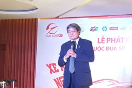 Ông Bùi Quang Ngọc, Tổng Giám đốc FPT kỳ vọng cuộc thi sẽ giúp phát hiện những sinh viên tiềm năng cùng FPT tiên phong trong cuộc cách mạng số. (Ảnh: P.V/Vietnam+)