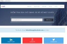 Giao diện trang web kiểm tra mật khẩu của VNIST. (Ảnh chụp màn hình)