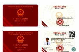 Mẫu Thẻ Nhà báo mới sắp được "trình làng." (Nguồn: Bộ TTTT)