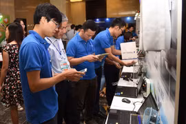 Khu vực trải nghiệm của VNPT Technology tại Hội thảo quốc tế 4G. (Ảnh: VNPT) 