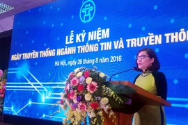 Bà Phan Lan Tú cho biết, công tác triển khai ứng dụng công nghệ thông tin của Hà Nội được triển khai theo hướng tập trung, thống nhất. (Ảnh: T.H/Vietnam+)