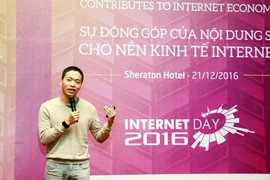 Ông Lê Hồng Minh, CEO của VNG chia sẻ tầm nhìn về Mobile. (Ảnh: CTV/Vietnam+)