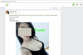 Ảnh chụp màn hình đã được chúng tôi làm mờ mặt cô gái. (Nguồn: CTV/Vietnam+)