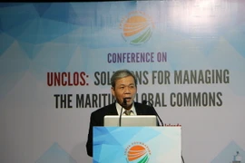 Đại sứ Tôn Sinh Thành phát biểu tại Hội thảo. (Ảnh: Huy Bình/Vietnam+)