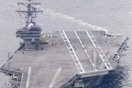 Tàu sân bay Ronald Reagan. (Nguồn: Kyodo/TTXVN)