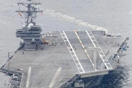 Tàu sân bay Ronald Reagan. (Nguồn: Kyodo/TTXVN)