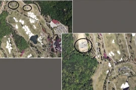 Hình ảnh chụp từ vệ tinh khu vực triển khai hệ thống phòng thủ tên lửa tầm cao giai đoạn cuối ở Seongju ngày 10/5. (Nguồn: YONHAP/TTXVN)