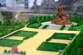 Phối cảnh mẫu Tượng đài Hùng Vương 02. (Ảnh: Trung Kiên/TTXVN)