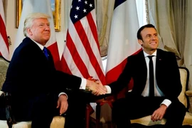 Tổng thống Mỹ Donald Trump và người đồng cấp Pháp Emmanuel Macron. (Nguồn: Reuters)