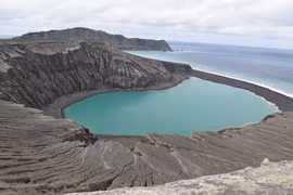 Một góc đảo Hunga Tonga Hunga Ha'apai chụp tháng 6/2017. (Nguồn: NASA)