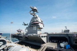 Tàu sân bay USS Gerald R. Ford. (Nguồn: EPA/TTXVN)