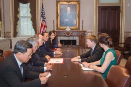 Toàn cảnh buổi làm việc. (Ảnh: Anh Tuấn/TTXVN)